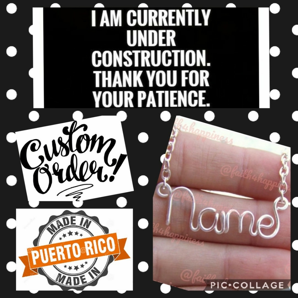Custom Name Pendant 🖐made Necklace SHIPS SAME DAY